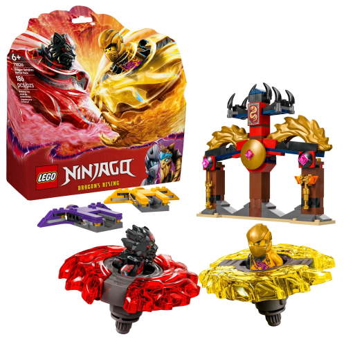 LEGO NINJAGO Dragon Spinjitzu Battle Pack - Spinning Blade Building Toy for Kids, Boys and Girls, Ages 6+ - with 2 Minifigures - Gift Idea for Birthdays - 71826
