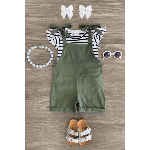 Stripe Romper Set | Girls' Spring & Summer Clothing – Sparkle In Pink