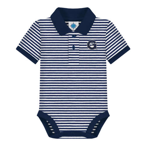 Georgetown Hoyas Striped Polo Bodysuit | College Baby