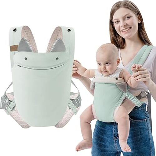 SERAPHY Baby Carrier Newborn to Toddler, Ergonomic Infant Carrier, Breathable Baby Sling with Pocket, Adjustable Multi-Position Baby Holder with Lumbar Support for Babies 3-36M (15-35lbs) -Blue