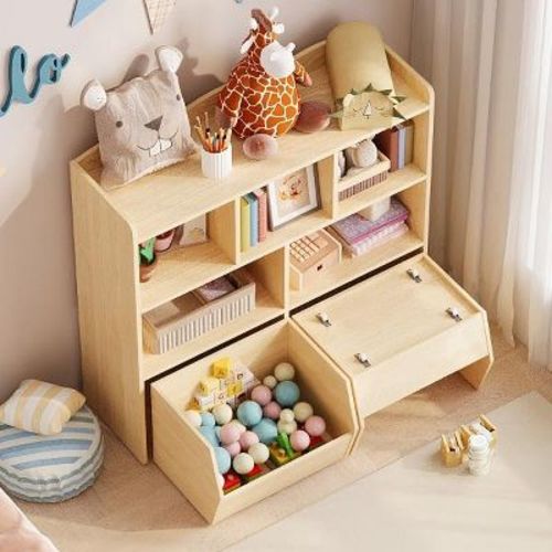 Toy Storage Organizer, Kid Bookshelf, Toy Storage Cabinet, Toddler Book Shelf for Kid Room, Bedroom, Nursery, Living Room, White