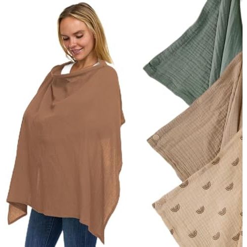 Babylicious Muslin Nursing Cover Up for Breastfeeding - Breast Feeding Covers for Women