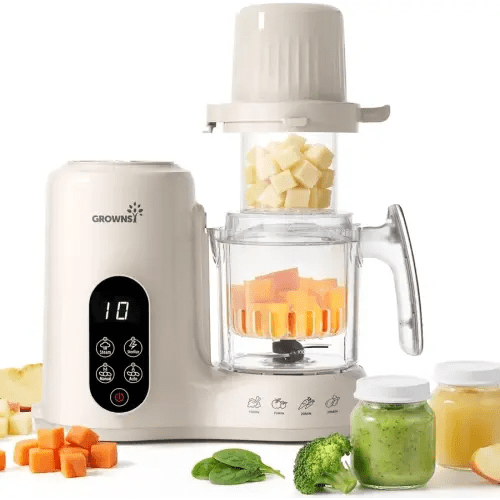 Grownsy Baby Food Maker with Dual-Layer Steam Basket