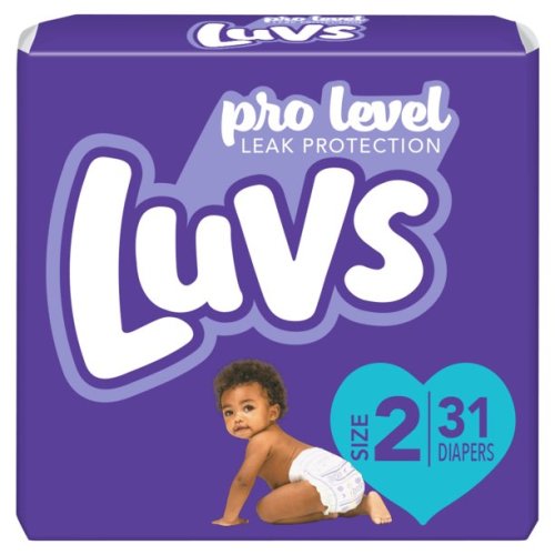 Luvs Pro Level Leak Protection Diapers, Size 2, 31 Count