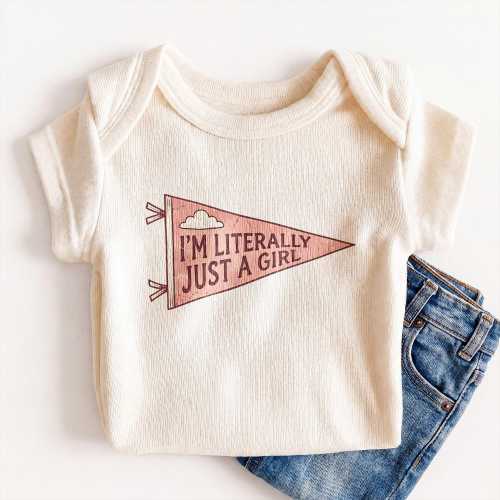 I'm Literally Just A Girl Baby Onesies®  - Funny Cute Baby Girl Bodysuit