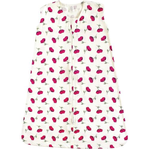 Touched by Nature Unisex Baby Organic Cotton Sleeveless Wearable Sleeping Bag, Sack, Blanket, Petals, 12-18 Months