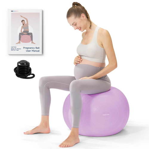 YOTTOY Pregnancy Ball - 1.8mm Thick Birthing Ball for Maternity Physio and Birth Preparation, Yoga and Exercise for Pregnancy - Includes Pump