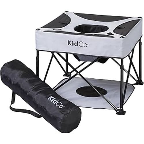 KidCo - GoPod Adjustable Height Travel Activity Seat with Floor Mat, Portable Baby Chair, Baby Activity Center (Midnight)