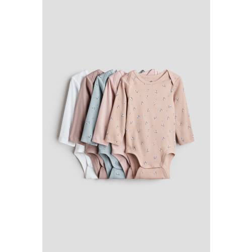 5-PACK BODYSUITS WITH LAP SHOULDERS