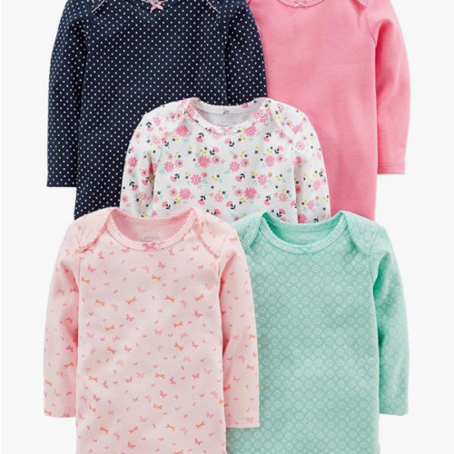 Simple Joys by Carter's baby-girls 5-pack Long-sleeve Bodysuit