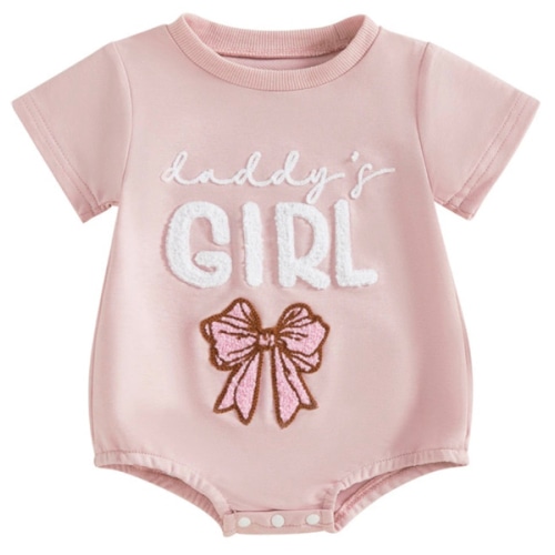 DADDY'S GIRL Bowtie T-Shirt Onesie - Hazel & Bo