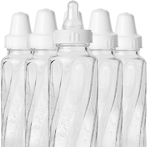 Evenflo Feeding Classic Glass Bottle, Twist Bottles, 8 Oz, 1-Pack of 6 Bottles