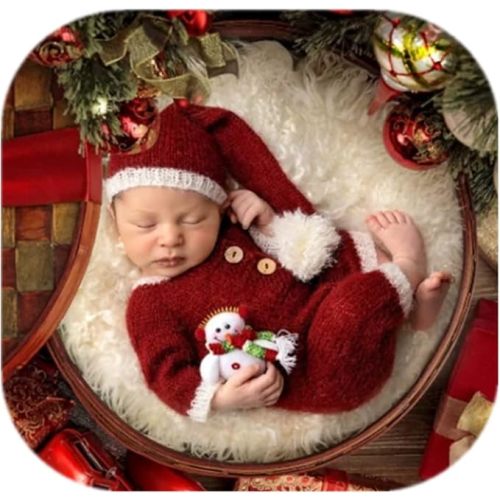 Newborn Photography Outfits Hat Pants Prop | Crochet Knit Baby Boys Girls Photography Props, Infant Photoshoot Costume Prop for Newborn Sessions