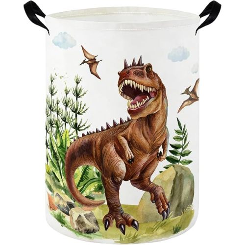 Baby Laundry hamper,Kids Laundry Basket,Baby Nursery Hamper,Waterproof foldable laundry basket for boys and girls,toy storage box,Kid Room Decor(Dinosaur)