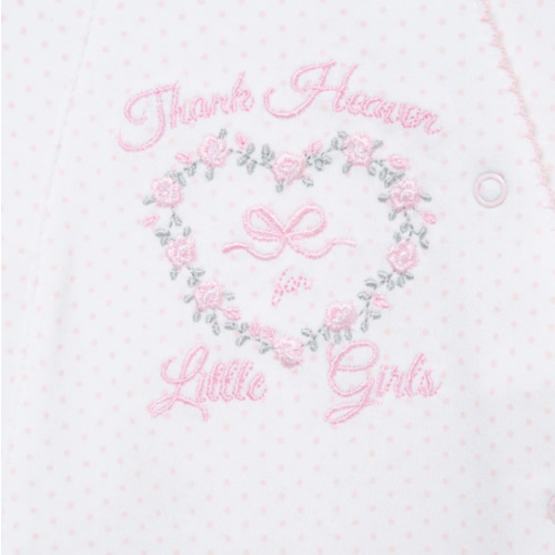 Thank Heaven For Little Girls Footed One-Piece (Headband not included)