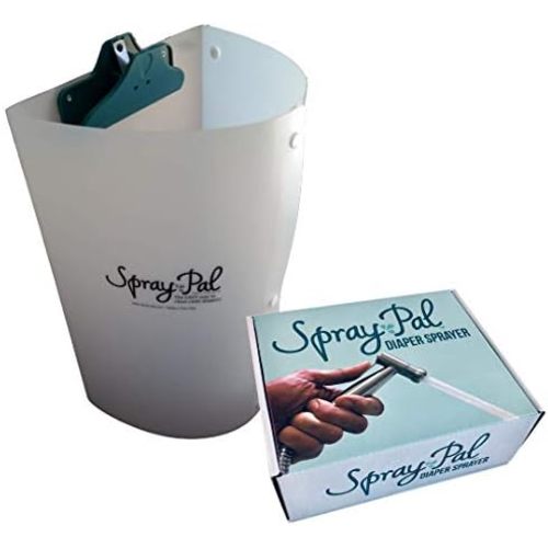 Spray Pal Premium Cloth Diaper Cleaning Kit – Patented Splatter Shield Made in USA + High Pressure Sprayer. Best Starter Bundle for Mess-Free Diaper Spray Cleanup.