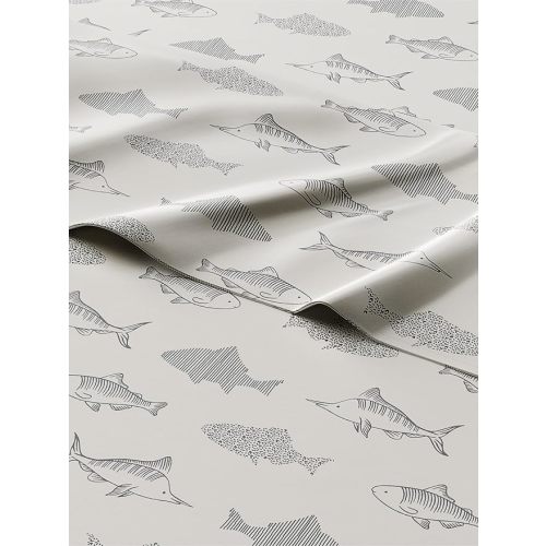 Kids Twin XL Size Fish Bed Sheets - 3 Piece Fish Sheet Set - Sea Animal Themed Bedding - Soft, Cute & Cozy - Breathable & Machine Washable - Ocean Animal Bed Set for Boys, Girls, Teens and Toddlers