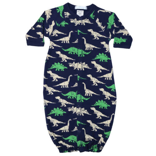 Baby Converter Gown - Dino Stamp