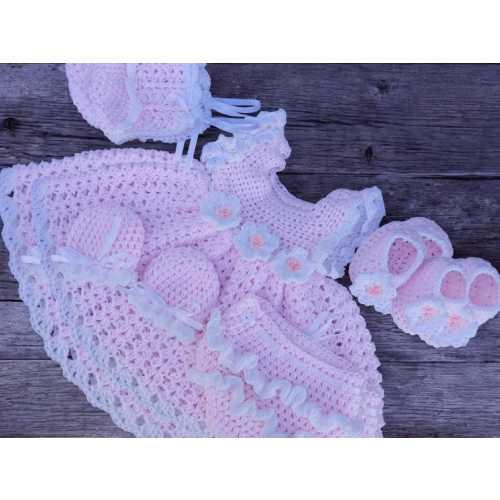 Crochet Baby Girl Outfit Set (Made to Order)