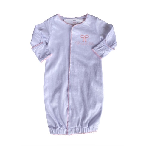 Embroidered Name & Bow Gown