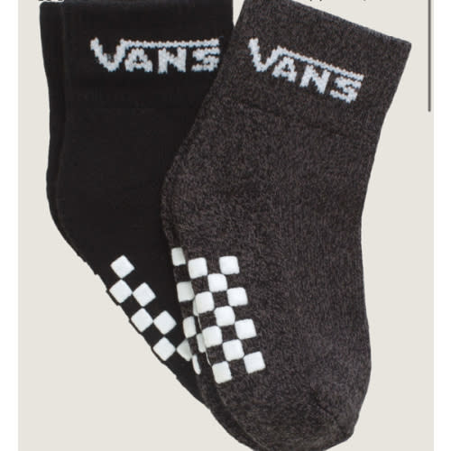 Infant Classic Crew Socks 2-Pack in Black | Vans