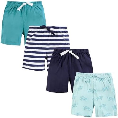 Hudson Baby Unisex Baby Shorts Bottoms 4-Pack