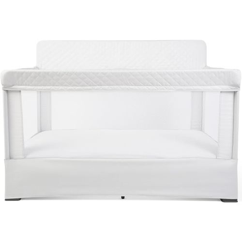 Baby Delight Lunaire Full Size Crib | Breathable Mesh Baby Crib | Tool-Free Assembly Baby Bed | Driftwood Grey