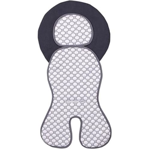 Shell Seat Liner, Baby Basinet Liner - 4D Iceberg Fabric, Quick-Dry, Universal Fit, Oeko-Tex Certified, Refreshing Comfort (Grey, 11x27)