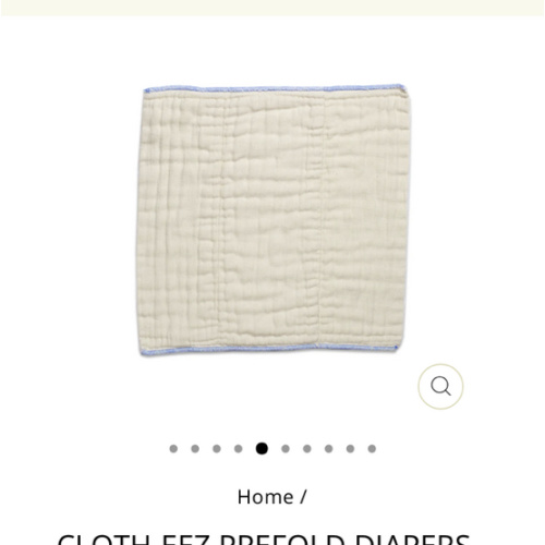 Cloth-eez Prefold Diapers - Organic Natural Unbleached