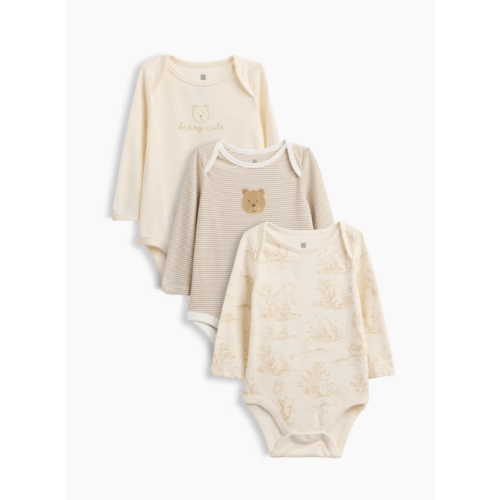 babygap Baby First Favorites Organic Cotton Brannan Bear Bodysuit (3-Pack)