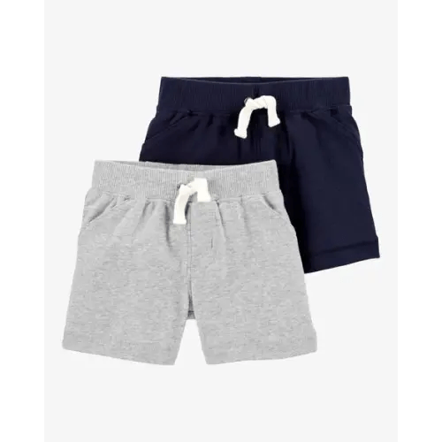 Baby 2-Pack Cotton Pull-On Shorts | Carter's
