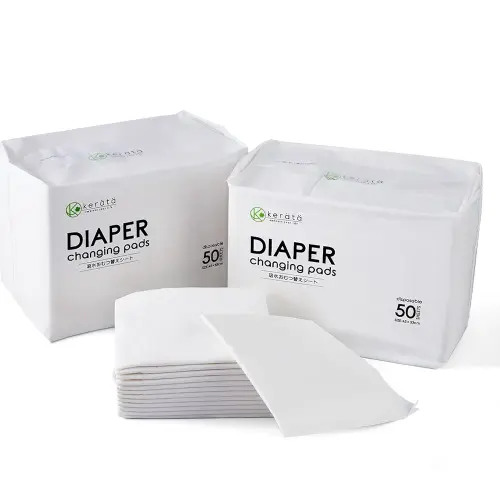 Disposable Changing Pads for Baby, 100 Pack Disposable Changing Pad Liners, Waterproof Disposable Underpads, Ultra Absorbent Super Soft Breathable Diaper Changing Mat 13 x 18 in