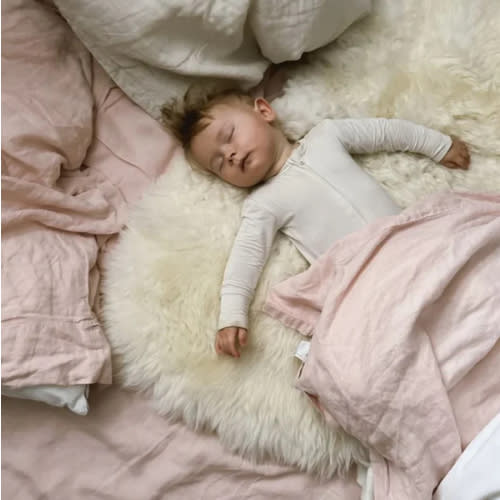 Bright Ivory Nursery Sheepskin