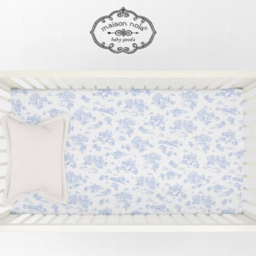 Storyland Toile Crib Fit Sheet | Maison Nola