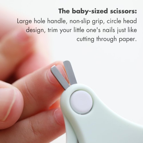 Baby Nail Kit, 4-in-1 Baby Nail Care Set with Cute Case, Baby Nail Clippers, Scissors, Nail File & Tweezers, Baby Manicure Kit and Pedicure kit for Newborn, Infant, Toddler, Kids-Owl Green-1 Pcs
