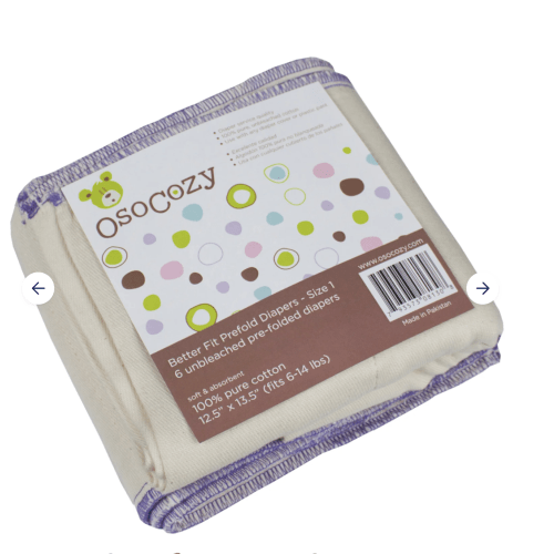 Oso Cozy Cloth Diapers 6pk