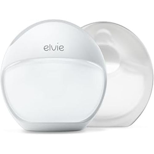 Elvie Curve - Manual Wearable Breast Pump - Hands-Free, Kick-Proof, Portable Silicone Pump That Can Be Worn in-Bra for Gentle, Natural Milk Expression - Breast Feeding Essentials