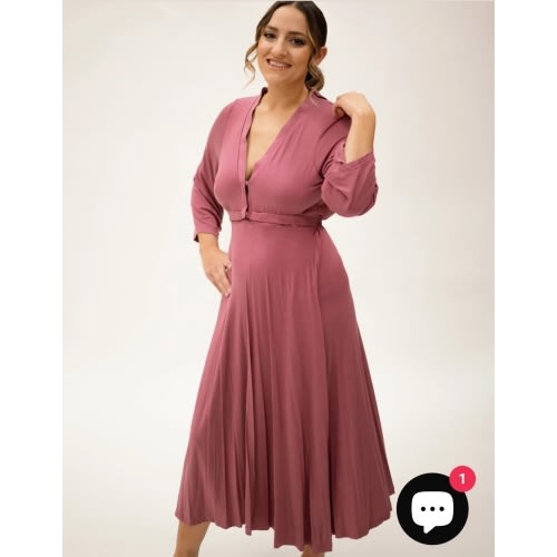 Lila Labor & Postpartum Gown in Dusty Rose