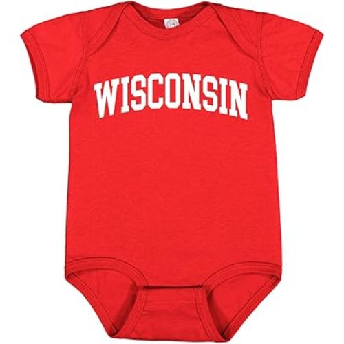 Wild Bobby State of Wisconsin College Style Fashion T-Shirt