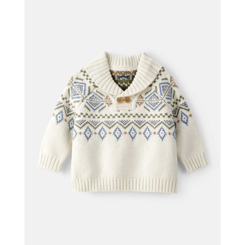 Baby Boy Fair Isle Sweater - Cream - OshKosh B'gosh | Carter's