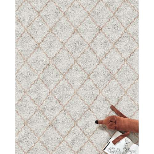Lattice Washable Rug - Mauve