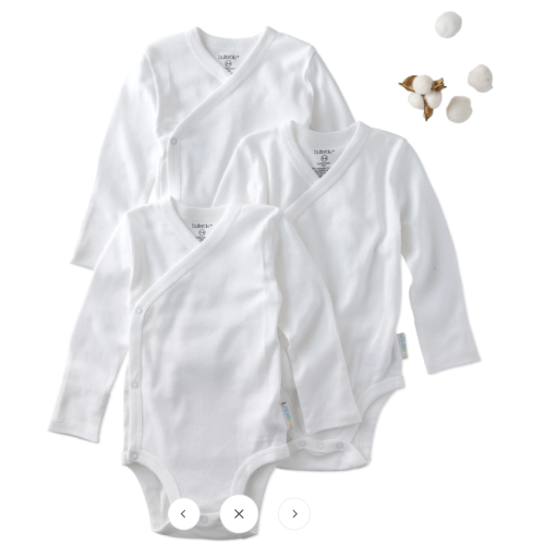 Butterblu 3-Pack Side Snap Bodysuit 0-3 Months