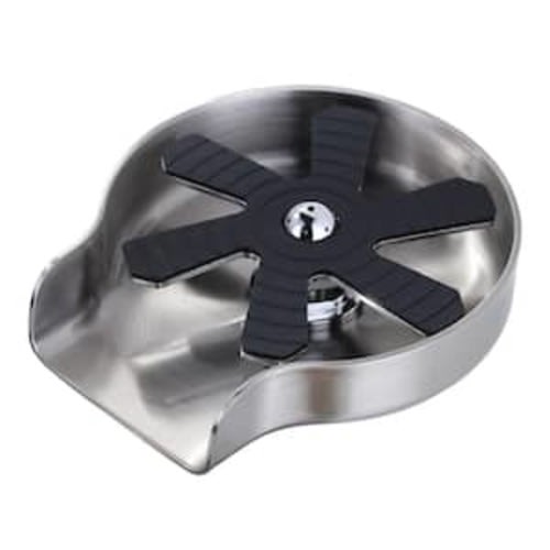 5 in. Metal Glass Rinser for Kitchen Sinks in Brushed Nickel