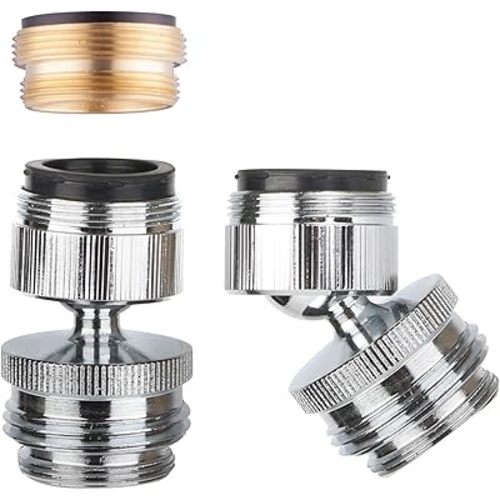 Hibbent Faucet Adapter Kit, Swivel Aerator Adapter to Connect Garden Hose - Multi-Thread Kitchen Sink Faucet to Garden Hose Adapter 3/4 Inch - Chrome Finished