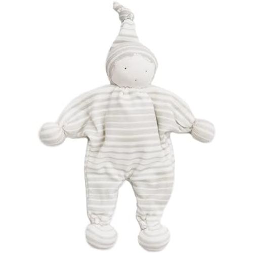 Under The Nile Organic Cotton Baby Buddy Lovey Grey Stripes Toy