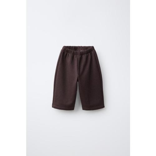 PLAID PRINT PANTS - Brown | ZARA United States