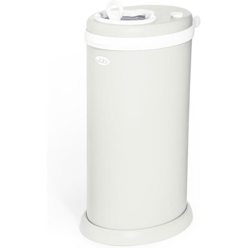 Ubbi Stainless Steel Diaper Pail, No Special Bags, Odor-Locking, Matte Oat