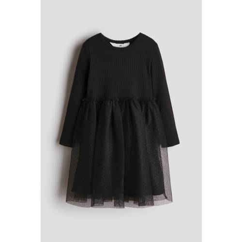 LONG-SLEEVED DRESS WITH TULLE SKIRT