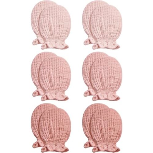 Pro Goleem Muslin Baby Mittens for Newborn, 100% Cotton No Scratch Soft Breathable Gloves for Boys and Girls 0-6 months