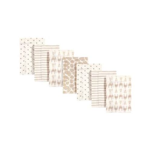 Soft Flannel Burp Cloths 7-Pack for Babies